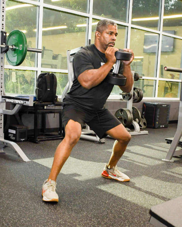 Shawn Cofield Lunging with a Handweight